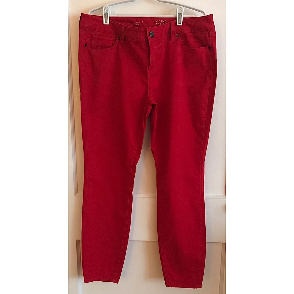 THE LIMITED Red Size 14 Reg Jeans